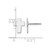 Rhodium-Plated 10K White Gold Polished Cross Stud Earrings - 10TE978W - View 3