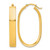 10K Yellow Gold Hollow Polished Oval Hoop Earrings, 31 mm