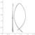 Rhodium-Plated 10K White Gold Hollow 1.75 mm Square Tube Wire Threader Drop Earrings, 57.9 mm Long - View 3