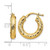 10K Yellow Gold Hollow 4 x 18 mm Diamond-Cut Round Hoop Earrings - View 3