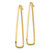 10K Yellow Gold Hollow 1.5 mm Polished Large Triangle Dangle Hoop Earrings, 43.75 mm Long - View 2