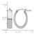 Rhodium-Plated 10K White Gold Hollow High Polished 5 mm Oval Hoop Earrings, 20.5 mm Long - View 3