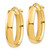 10K Yellow Gold Hollow High Polished 5 mm Oval Hoop Earrings, 25.5 mm Long - View 2