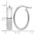 Rhodium-Plated 10K White Gold Hollow High Polished 5 mm Oval Hoop Earrings, 25.5 mm Long - View 3