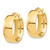 10K Yellow Gold Hollow High Polished 7 mm Hoop Earrings, 20.5 mm Long - View 2