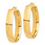 10K Yellow Gold Hollow High Polished 7 mm Hoop Earrings, 35.5 mm Long - View 2
