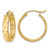 10K Yellow Gold Hollow Polished Diamond-Cut In/Out Hoop Earrings, 18 mm