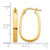 10K Yellow Gold Hollow 3 x 23 mm Oval Hoop Earrings, 23.81 mm Long - View 3