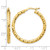 10K Yellow Gold 3 x 32 mm Diamond-Cut Hoop Earrings - View 3