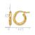 10K Yellow Gold Hollow Polished and Diamond-Cut 2.4 mm Hoop Earrings, 12 mm Long - View 3