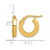 10K Yellow Gold Hollow Polished 3 mm Square Tube Hoop Earrings, 15 mm Long - View 3