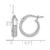 Rhodium-Plated 10K White Gold Hollow Polished 2.9 mm Hoop Earrings, 14 mm Long - View 3