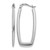 Rhodium-Plated 10K White Gold Hollow Polished 2.25 mm Rectangle Hoop Earrings, 33 mm Long