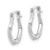 Rhodium-Plated 10K White Gold Hollow Polished Twist Hoop Earrings, 13 mm - View 2