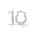 Rhodium-Plated 10K White Gold Hollow Polished Twist Hoop Earrings, 13 mm - View 3