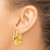 JBN 14K Yellow Gold Polished 8.2 mm Teardrop Hoop Earrings - View 3