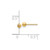 14K Yellow Gold Hollow Polished 3 mm Ball Stud Earrings - View 4
