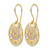 14K Two-Tone Gold Greek Key Dangle Earrings, 34 mm - View 2