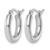 Rhodium-Plated 14K White Gold Hollow Hoop Earrings, 15 mm - View 2