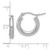 Rhodium-Plated 14K White Gold Hollow Hoop Earrings, 15 mm - View 3