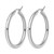 Rhodium-Plated 14K White Gold Hollow Polished Hoop Earrings, 35 mm - View 2