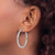 Rhodium-Plated 14K White Gold Hollow Polished Hoop Earrings, 35 mm - View 4