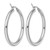 Rhodium-Plated 14K White Gold Hollow Polished Hoop Earrings, 35 mm - View 5
