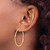 14K Yellow Gold Hollow Polished 2 x 35 mm Hoop Earrings - View 3