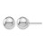 Rhodium-Plated 14K White Gold Hollow Polished 8 mm Ball Stud Earrings