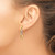 14K Two-Tone Gold Hollow Polished Post Dangle Earrings, 25 mm - View 3
