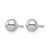 Rhodium-Plated 14K White Gold Hollow Polished 5 mm Ball Stud Earrings - View 2