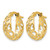 14K Yellow Gold Polished Filigree Hoop Earrings, 15 mm - View 2