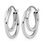 Rhodium-Plated 14K White Gold Hollow Polished 2 Row Stacked Round Hoop Earrings, 17 mm - View 2