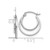 Rhodium-Plated 14K White Gold Hollow Polished 2 Row Stacked Round Hoop Earrings, 17 mm - View 3