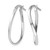 Rhodium-Plated 14K White Gold Hollow Polished Oval Hoop Earrings, 26 mm - View 2