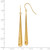 14K Yellow Gold Hollow Polished Shepherd Hook Drop French Wire Earrings, 53 mm - View 4