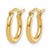 14K Yellow Gold Hollow 2 x 12 mm Polished Hoop Earrings - View 2