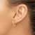 14K Yellow Gold Hollow 2 x 12 mm Polished Hoop Earrings - View 3
