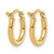 14K Yellow Gold Hollow 2 x 12 mm Polished Hoop Earrings - View 4