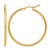 14K Yellow Gold Hollow 2 x 40 mm Polished Hoop Earrings