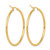14K Yellow Gold Hollow 2 x 40 mm Polished Hoop Earrings - View 4