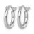 Rhodium-Plated 14K White Gold Hollow 2 x 12 mm Polished Hoop Earrings - View 2