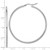 Rhodium-Plated 14K White Gold Hollow Polished Hoop Earrings, 50 mm - View 3