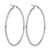 Rhodium-Plated 14K White Gold Hollow Polished Hoop Earrings, 50 mm - View 5