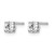 Rhodium-Plated 14K White Gold Cubic Zirconia Stud 4.0 mm Earrings, 4 mm Long - View 2