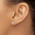 Rhodium-Plated 14K White Gold Cubic Zirconia Stud 4.0 mm Earrings, 4 mm Long - View 3