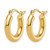 14K Yellow Gold Hollow Polished Hoop Earrings, 15 mm, 3 mm Wide - 84H - View 2