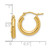 14K Yellow Gold Hollow Polished Hoop Earrings, 15 mm, 3 mm Wide - 84H - View 5