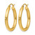 14K Yellow Gold Hollow Polished Hoop Earrings, 25 mm, 3 mm Wide - 85H - View 2