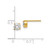 14K Yellow Gold Cubic Zirconia Stud 5.0 mm Earrings, 5 mm Long - View 4
